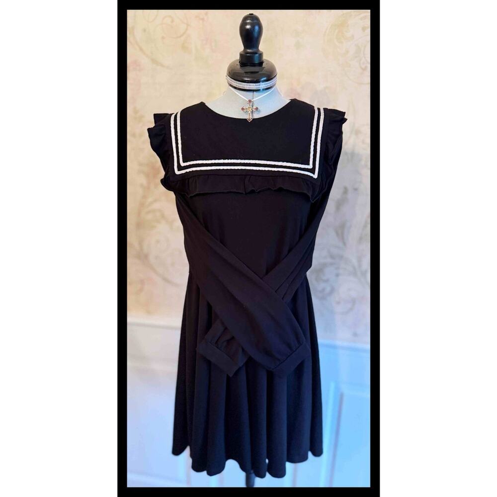 E hyphen world gallery BonBon Black Sailor Dress J Fashion Jirai Kei Free Size